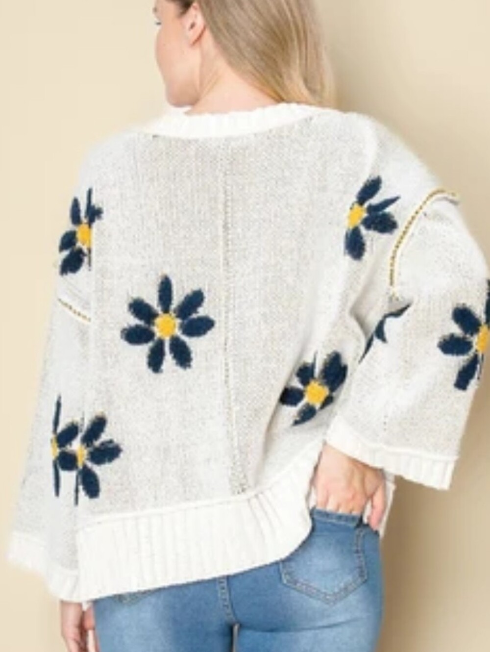 Pol Knitted Hoodie Oversized Size Small - Picture 2 of 3